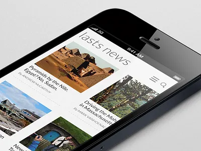 Lasts news - mobile theme interface metro mobile ui webapp
