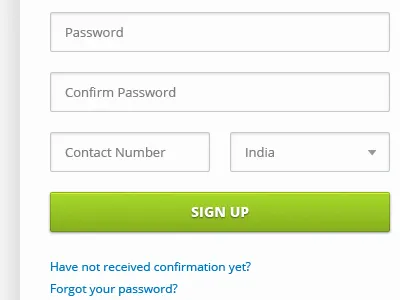Cuelinks Sign Up button clean cuelinks form input open sans password select sign up signup signup form simple