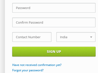 Cuelinks Sign Up button clean cuelinks form input open sans password select sign up signup signup form simple