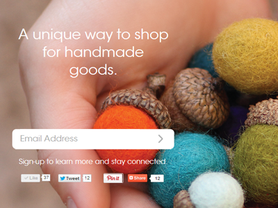 Thread Parties Sign-up handmade goods signup web design