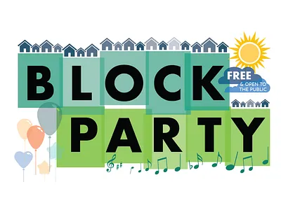 Block Party Branding and Event Collateral branding design graphic design illustration logo typography vector
