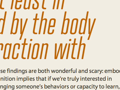 Type Set Match: Creating for the Brain in the Body atrament web contents magazine daniel eizans myriad pro typecast typekit