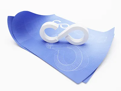 Logo Blueprint 3 3d awesome c4d clemens corporate crisp d design detail graphic grid logo model photoshop posch ps render vray wire wireframe wireframes