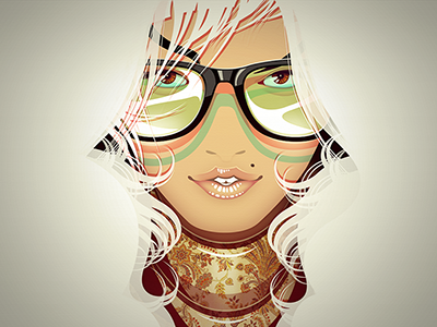 Black Frames digital fashion illustration