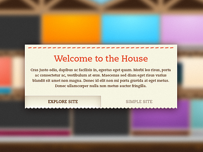 RMH House Site - Welcome Page ui welcome page