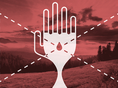Connection Point 2 church communion cup dash halftone hand illustration line shape