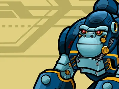 Robot Gorilla character design illustration toy design