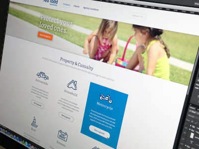 Ted Todd focus lab icons insurance photo web design website