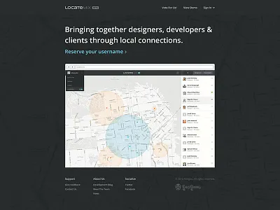 Locate 02 amigos app application design geo google interface layout list view location map ui ux web