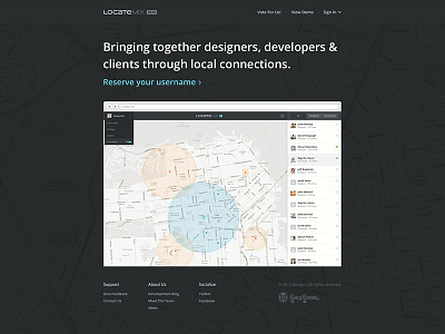 Locate 02 amigos app application design geo google interface layout list view location map ui ux web