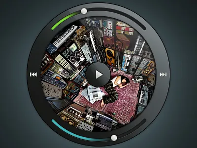 Music Player album animation concept dark ui music music player play player song ui vinile
