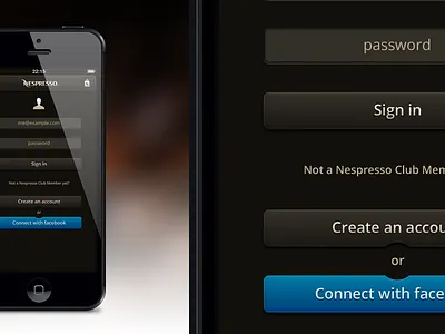 Dear Nespresso... Login account app brown coffee ios iphone login member nespresso shop