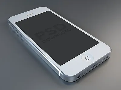 iPhone5 PSD (White) iphone 5 psd template white
