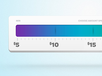 Amount Ruler $ amount chart dollar max min money ruler