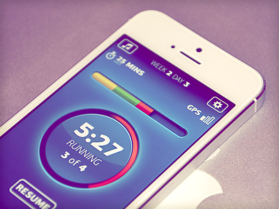Secret sport app app circle interface ios metro mobile odessa phone progressbar running sport sport app ui ukraine