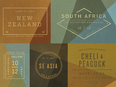 Stamps passport stamps