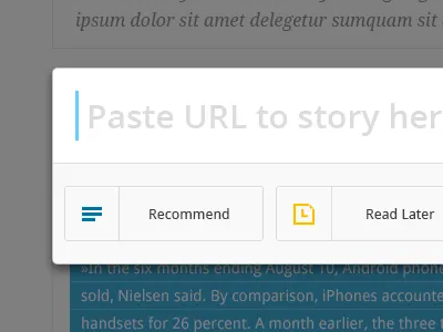Unified Post Bar add overlay quote.fm