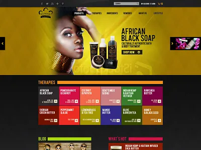 Nubian Heritage website concept african women banner dark slider ui web design