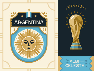 Argentina argentina badge coatofarms design emblem fifa world cup flat football geometricart geometricillustration illustration logo logodesign logoinspiration logomaker logotype qatar sport sun vector