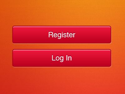 Register or Log in buttons buttons debateit freebie ios psd red