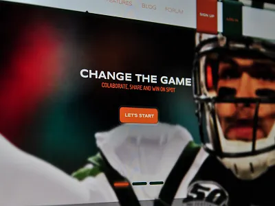 Landing Page Sportsapp app button header landing page navigation soccer sport ui ui design webdesign