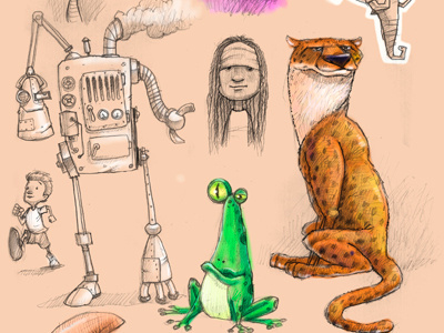 Dribbble characters childrens book concepts pencil sketchbook sketches studies