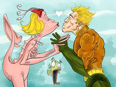 Aqua-SeaMonkey aquaman dc comics illustration rebound seamonkey sketch superhero