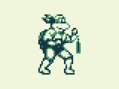 Michelangelo cowabunga dude gameboy pixel pizza teenage mutant ninja turtles tmnt turtle
