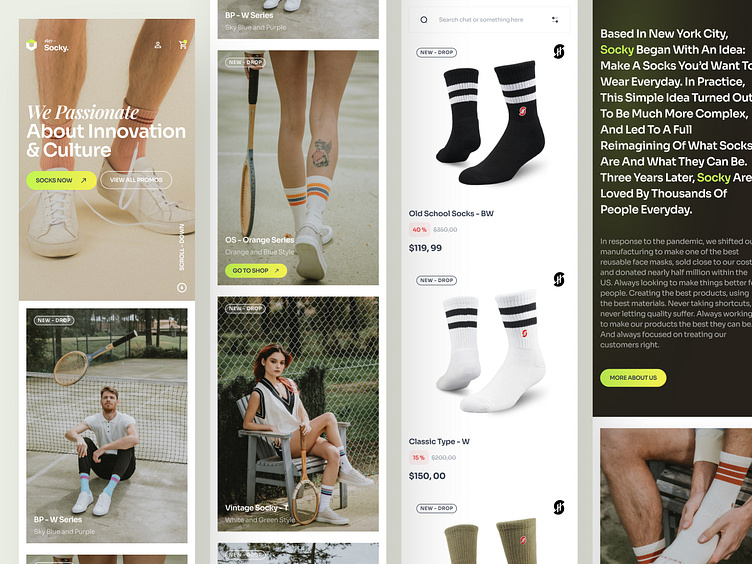 Socky - Sock Shop Responsive Version by Andri Setiawan for SLAB Design  Studio on Dribbble