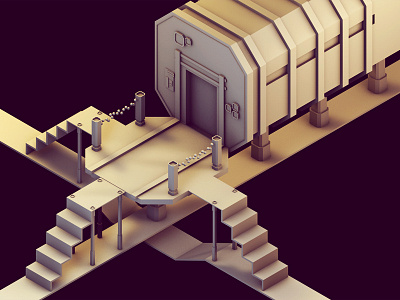 Level-002 3d base c4d cinema 4d doors drain game grate level level design low poly lowpoly model render sci fi science fiction scifi stage