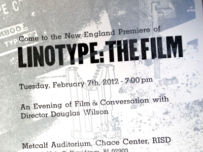 Linotype Film Poster letterpesss linotype poster typography