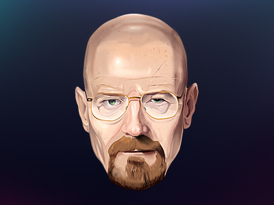 Walter White bad breaking illustration portrait walter white
