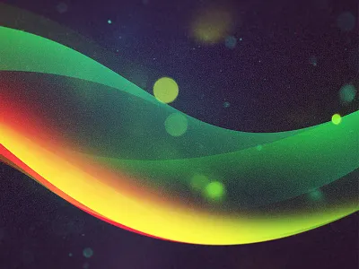 Coil abstract dust fire glow green wallpaper wave