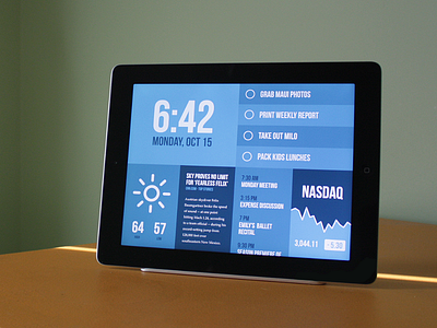 Morning blue calendar editable morning news stocks time to do weather