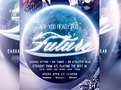 PSD Future Flyer Template club flyer cool flyer dance disco dj entertainment happy new year merry christmas midnight music new year poster nightclub party advertisements party flyer party templates popular flyers poster print psd flyer template psd flyers xmas