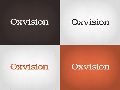 Oxvision Logo Concept concept logo logo design minimal ox slab slab serif wordmark