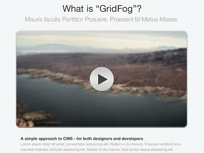 Video player button cta grey landing player ui ux video web