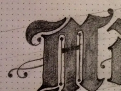 Mo Hand Drawing design lettering pencil typography