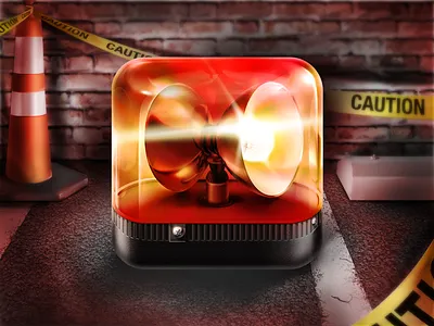 Red Alert alert icon ios light photoshop
