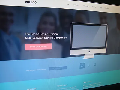 Home page button footer home page icons image landing page ui ux