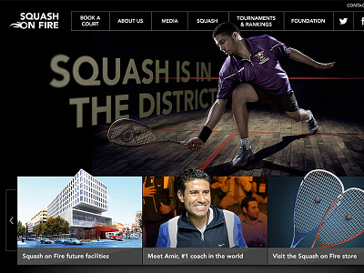 Sof Home balls dark fire rich people sports squash ui web design whiteys