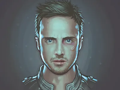 Jesse Pinkman aaron paul breaking bad fan art jesse pinkman painting portrait