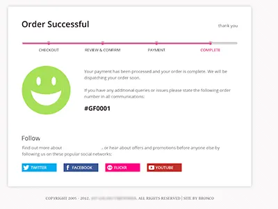 Order Successful e commerce progress social success