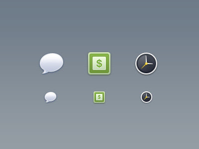 Mobile icons apple bubble chat clock history icons ios iphone mobile money retina