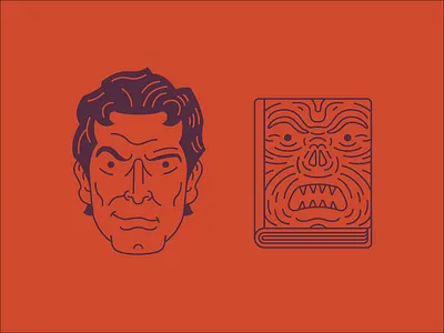 Evil Dead ash avatar book boomstick character evil evil dead fun halloween icons illustration scary sugar vector