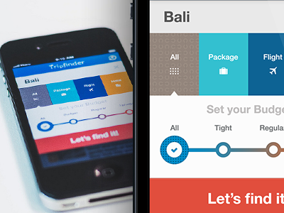 Search Filters app budget check clear crisp deals field filters finder flights hotels icon ios iphone list minimal modul navigation package search simple slider ui ux