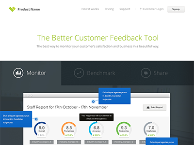 Client Home Concept flat homepage nav screenshot ui website