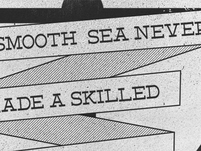 Sailor Preview anchor black graphic design gray modern nautical ribbon rough sailor sea type typography
