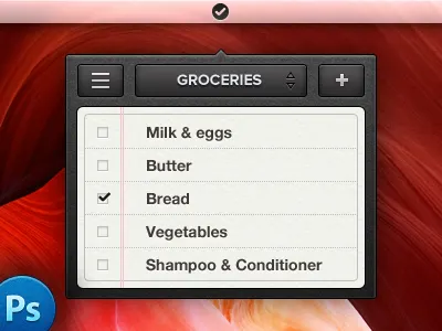 Mini Reminders – PSD 13:30 2089 app freebie mac manu mini psd reminders ui