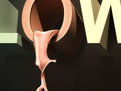 Flow Wallpaper 3d drawing liquid photoshop typography wallpaper